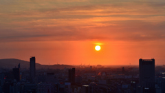 K市2022　　6月-01　夕陽と響灘①