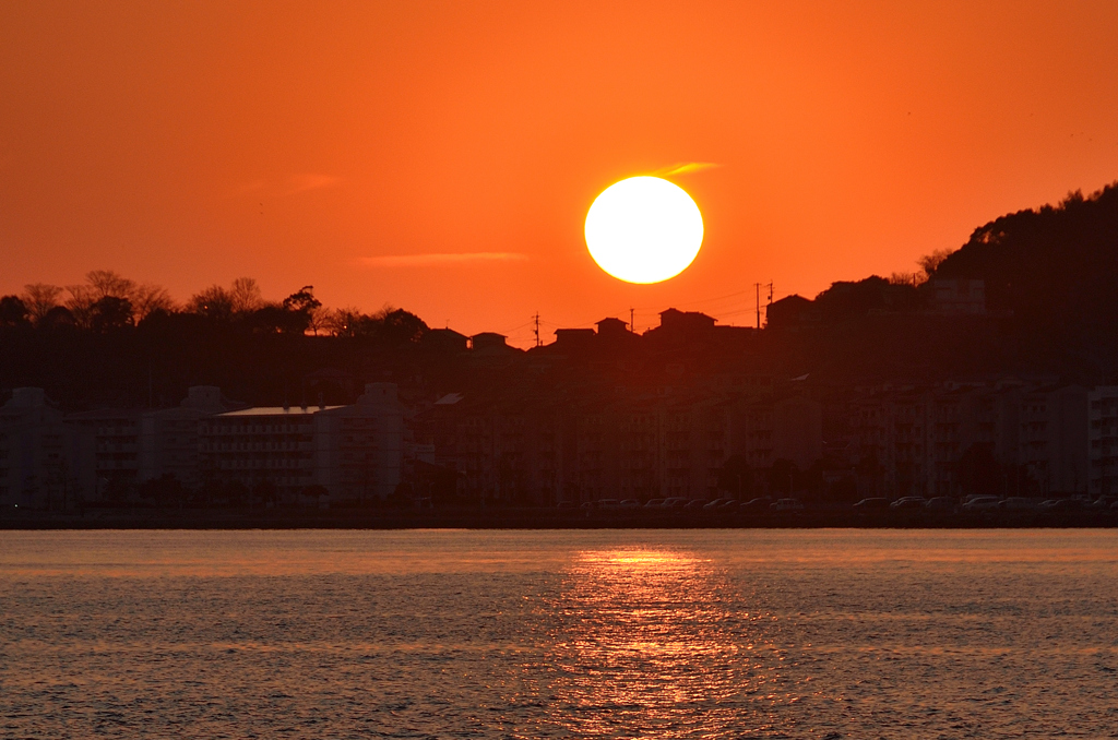 戸畑2020　冬-01　洞海湾と夕陽②