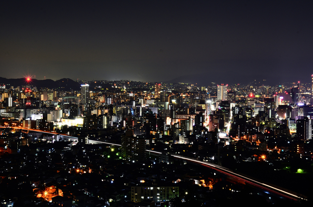 K市2019　11月　夜景　都市高速