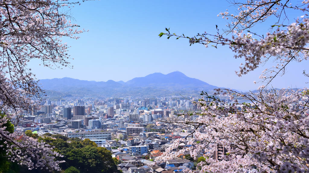 Ｋ市2023　春　都市と桜①