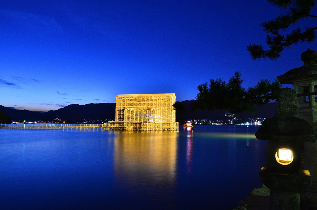 宮島2020　10月　夜景　大鳥居