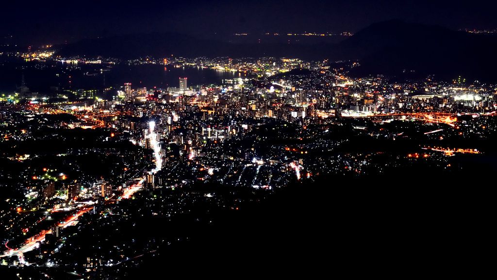 皿倉山2022　2月-3　夜景　小倉方面