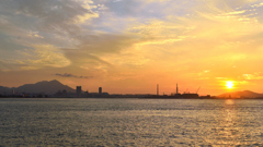 関門海峡2024　秋-01　夕景