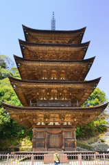 瑠璃光寺2021　3月-2　五重塔