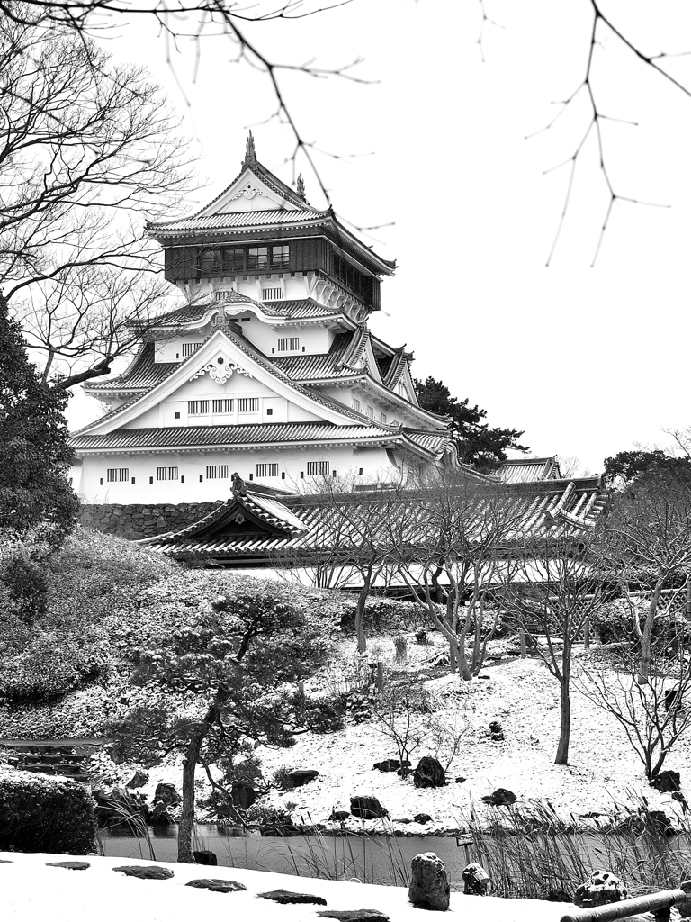 小倉城2023　冬景色-1　天守①