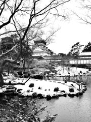 小倉城2023　雪化粧-1　天守閣