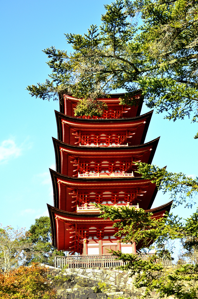 宮島2020　10月-1　千畳閣　五重塔