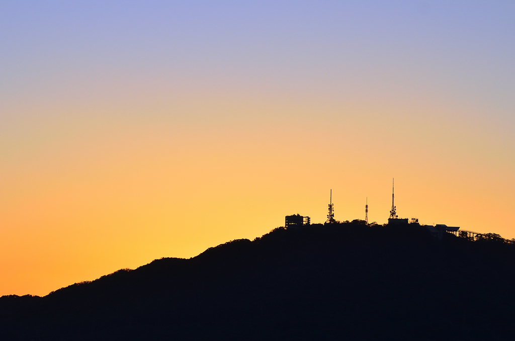 長崎2023　2月　西山　稲佐山の夕景