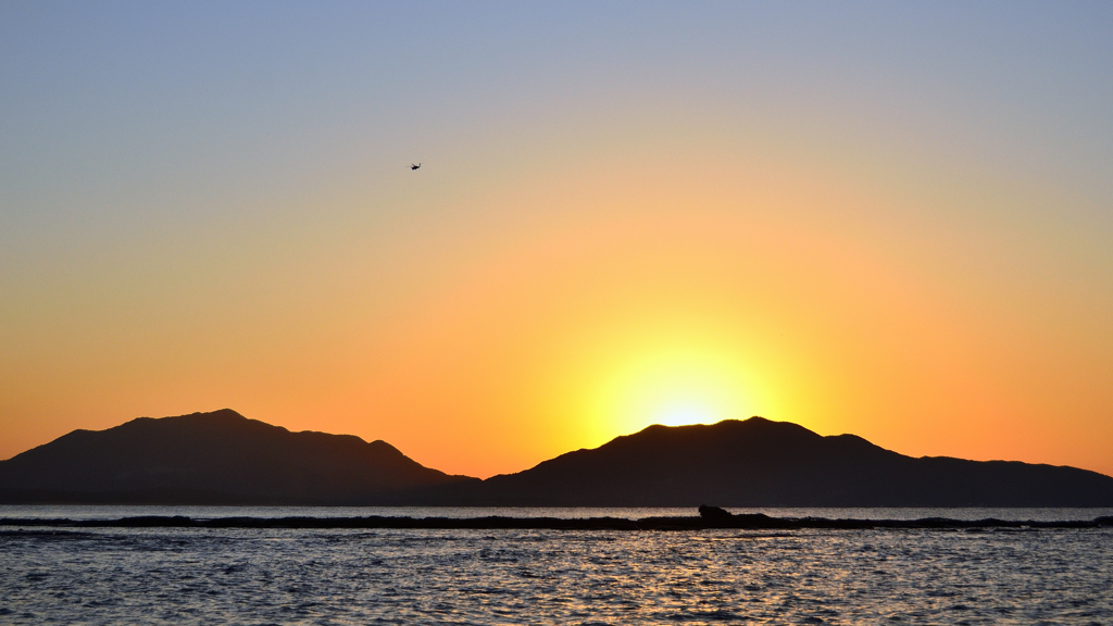 狩尾岬2020　冬-01　千畳敷の夕景②