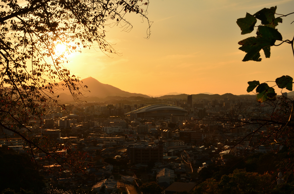 Ｋ市2022　10月　皿倉山　夕景①