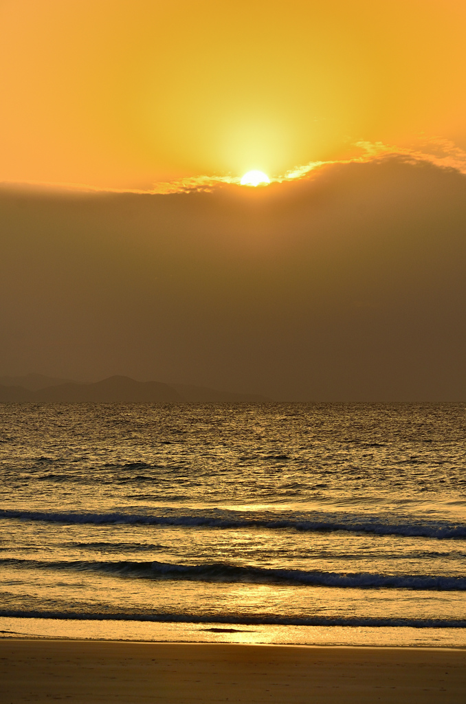 岩屋海岸2021　3月-2　夕陽