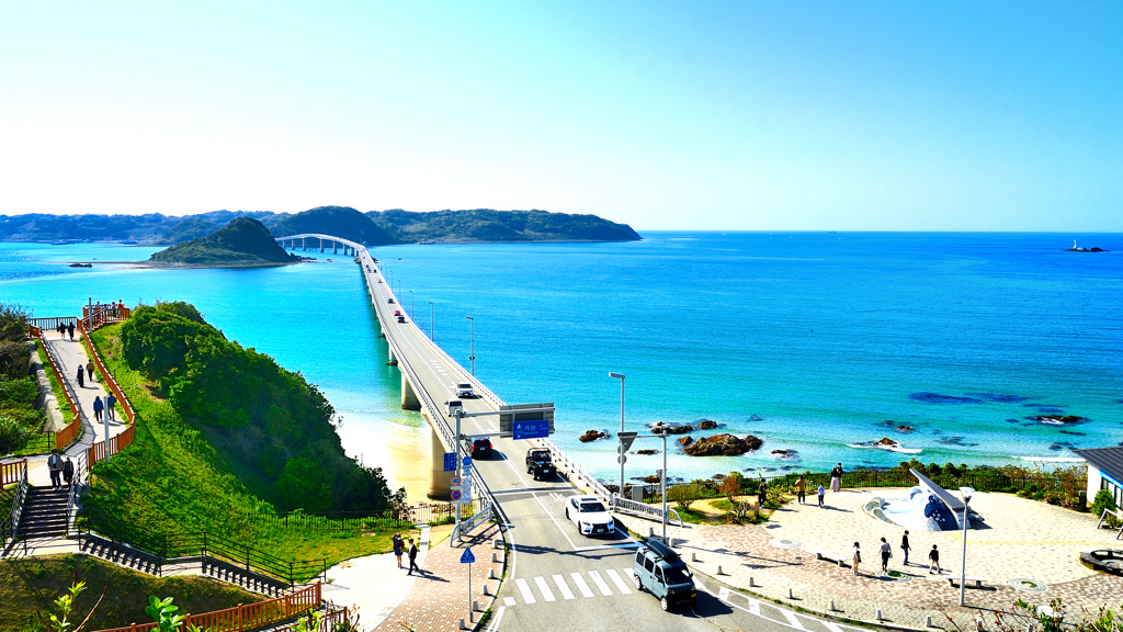 角島2022　4月　角島大橋と展望台