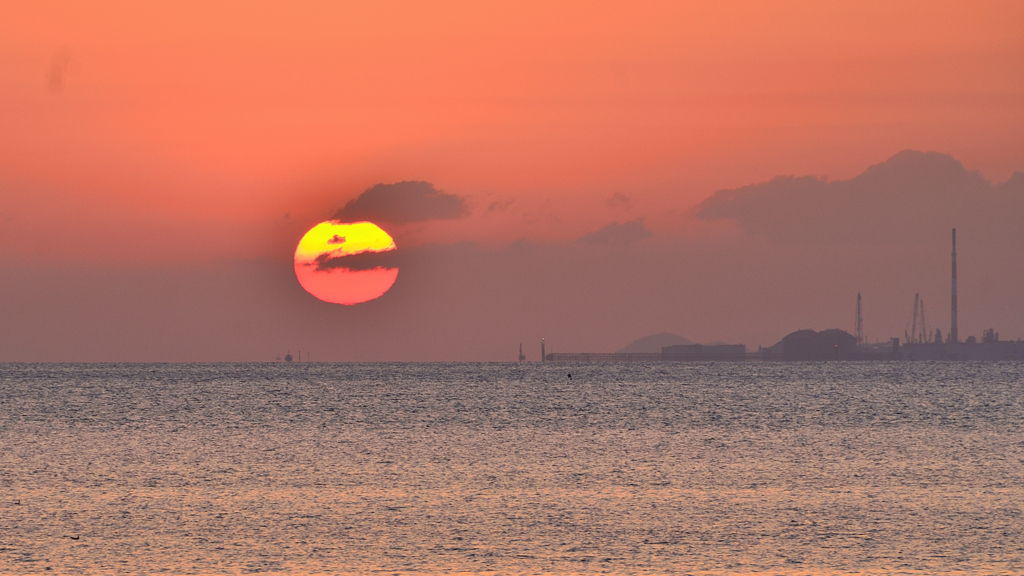 別府湾2021　3月-4　朝陽グラデーション