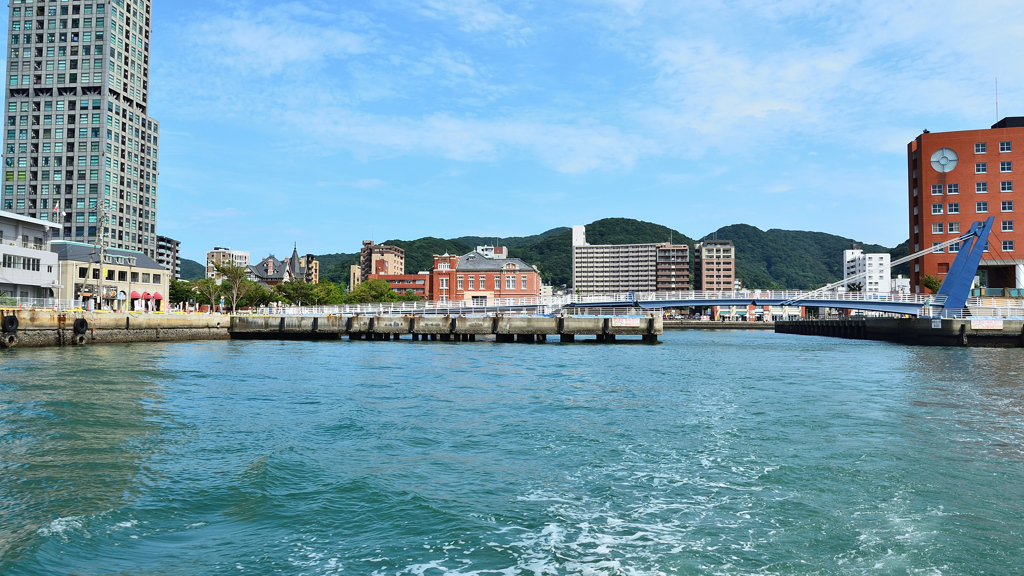 門司港レトロ2021　夏　海上よりレトロ地区