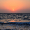 鐘岬2021　冬の海-03　夕陽と寄せる浪