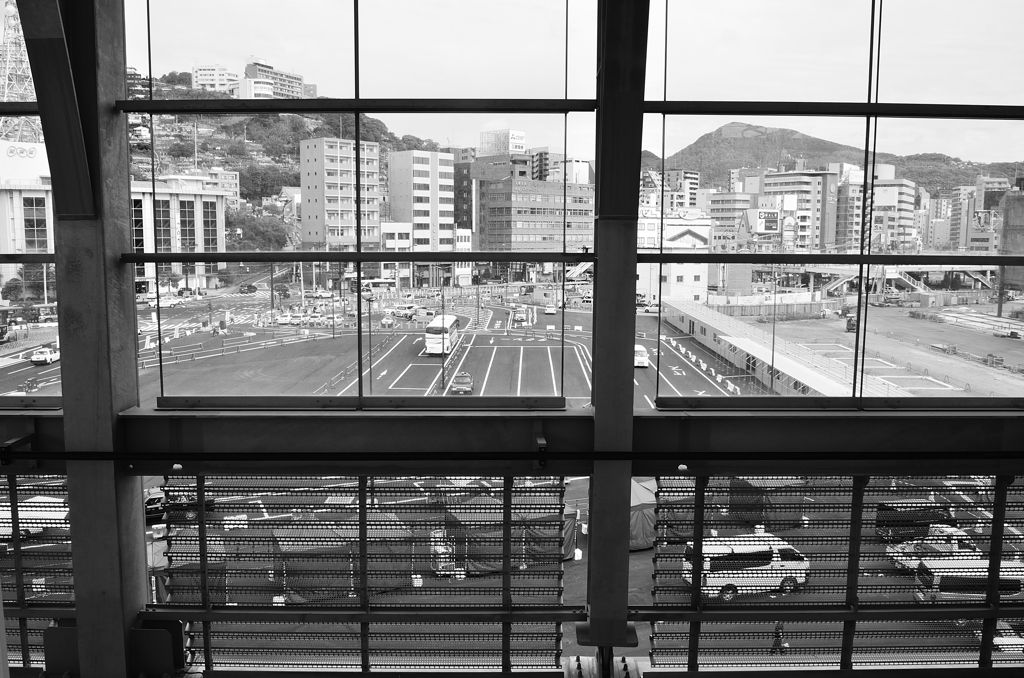 長崎駅2022　9月　駅舎　駅前広場