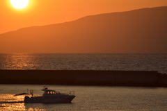 秋田マリーナより男鹿半島を臨む