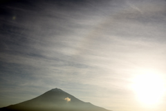 富士山と太陽