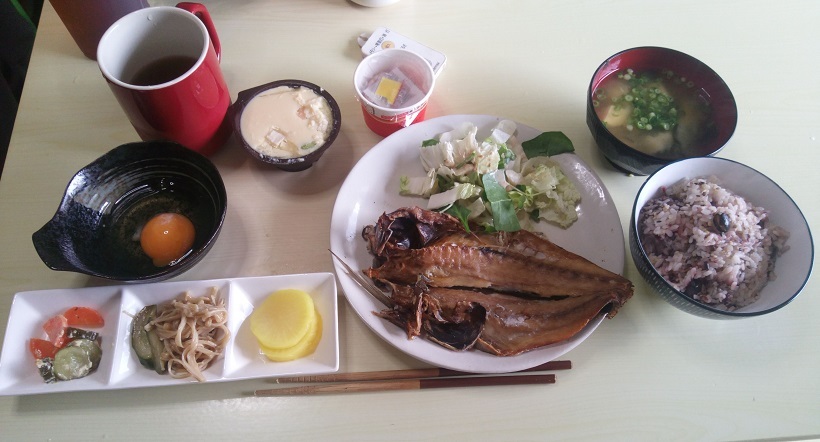 鯵の開き定食　20210130