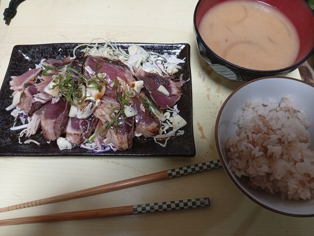 カツオのたたき定食