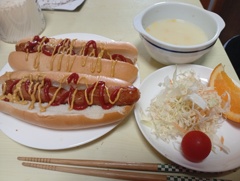 ホットドッグ定食