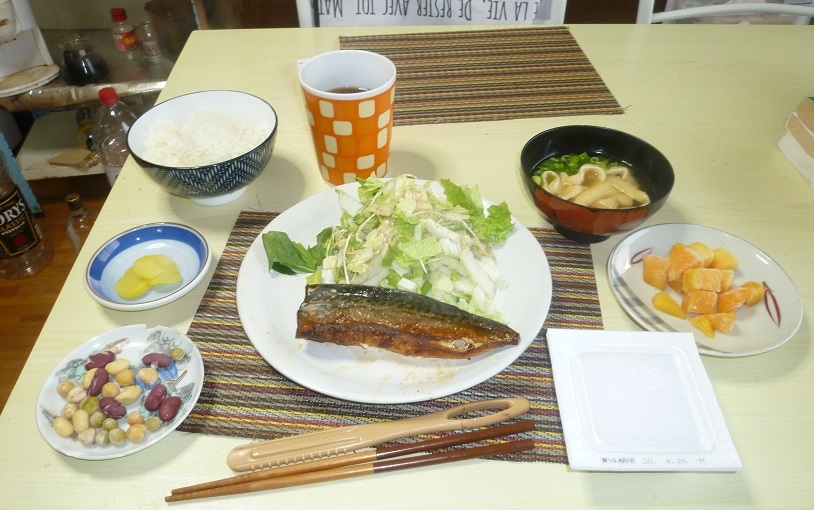 鯖の塩焼き　20200519