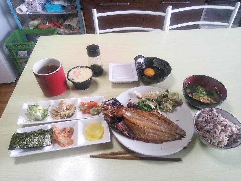 鯵の開き定食　1　20210207