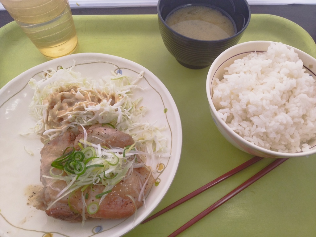 ネギ塩チキン定食