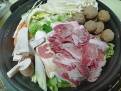 柔道の先生と味噌鍋