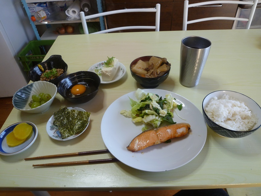 雑煮　鮭定食　20210101