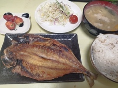 アジの開き定食