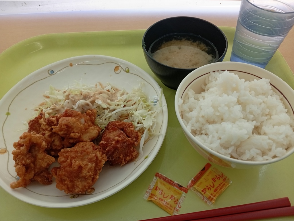 鶏天定食