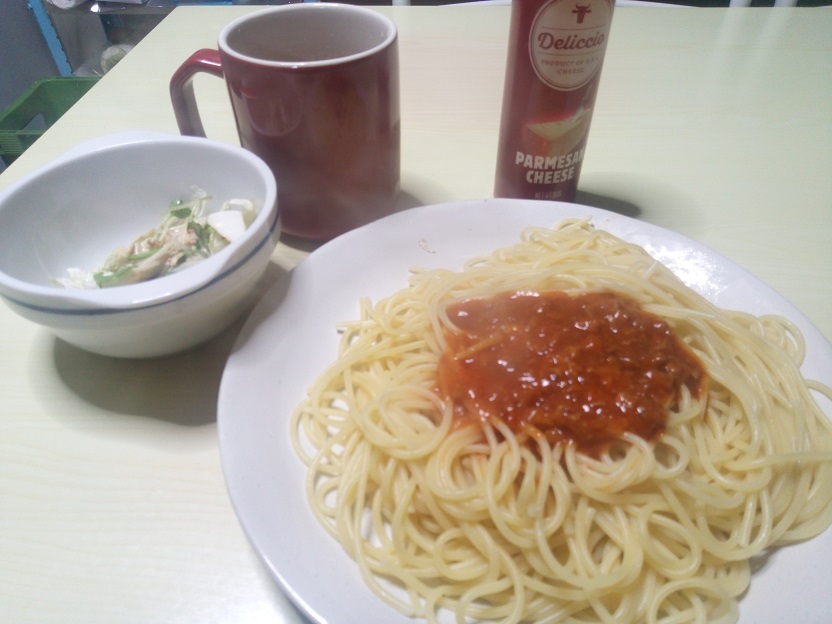 ミートパスタ　20210207