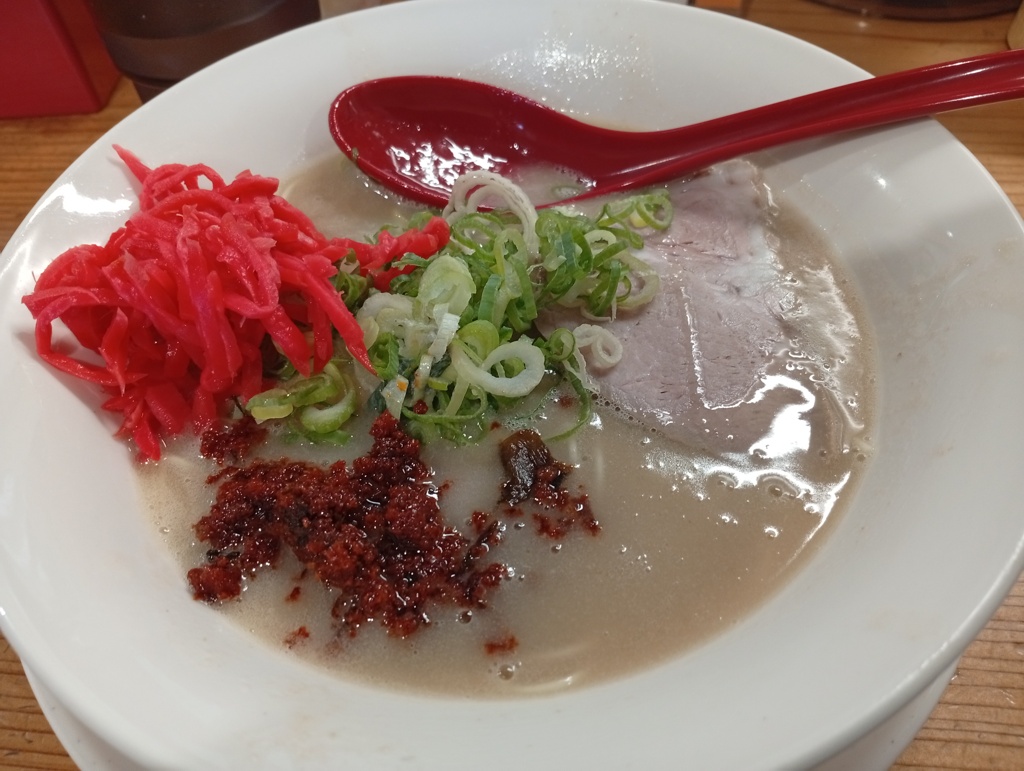 めんや長いちのどとんこつラーメン
