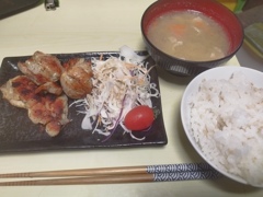 バジルチキン定食