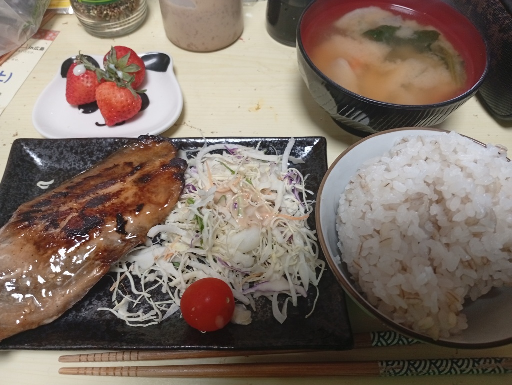 ブリ照り定食