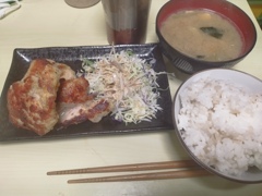 チーズチキン定食