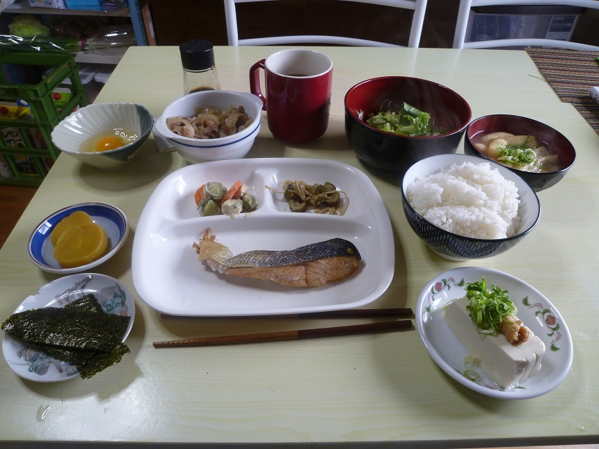 牛鮭定食　20201129