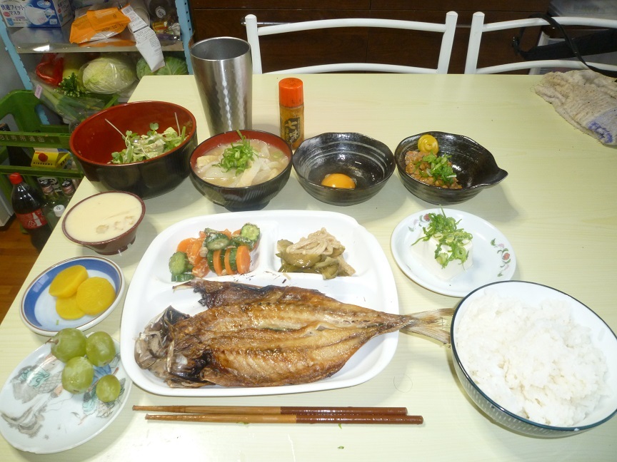 アジの開き定食　20201224