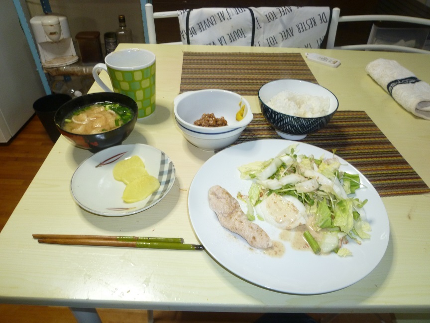 ささ身　朝ごはん　20200304