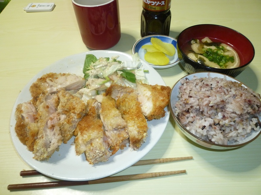 チキンカツ定食　20210127
