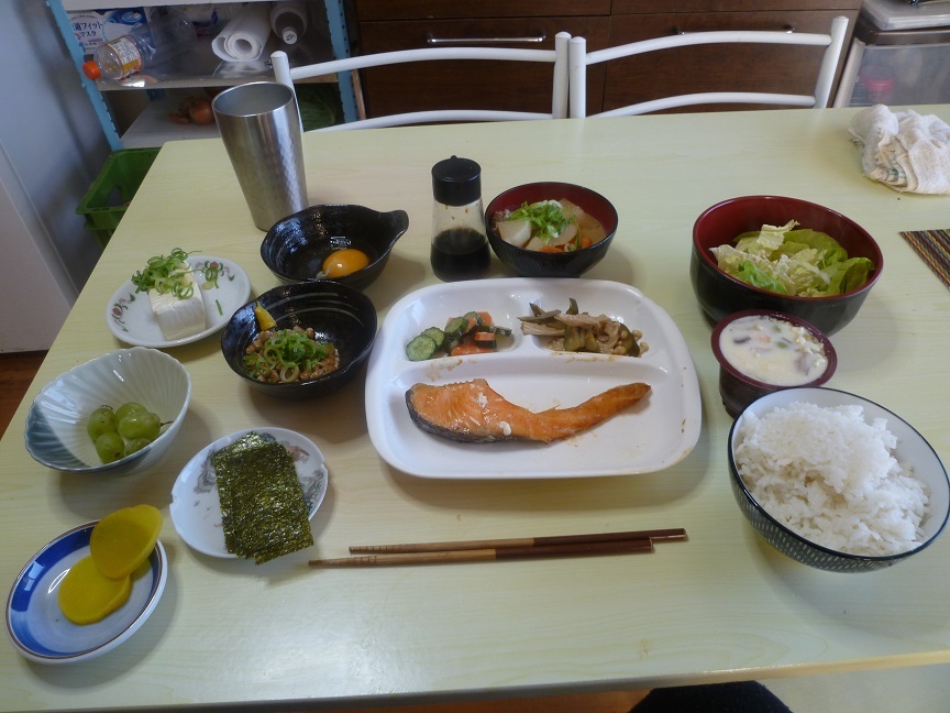 豚汁　鮭定食　20201231