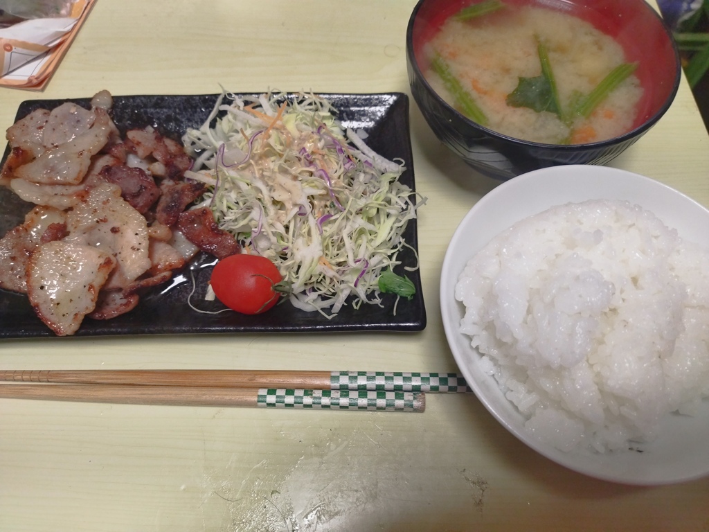 バジルポーク定食