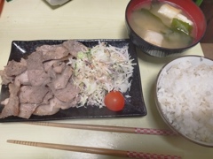 バジルポーク定食