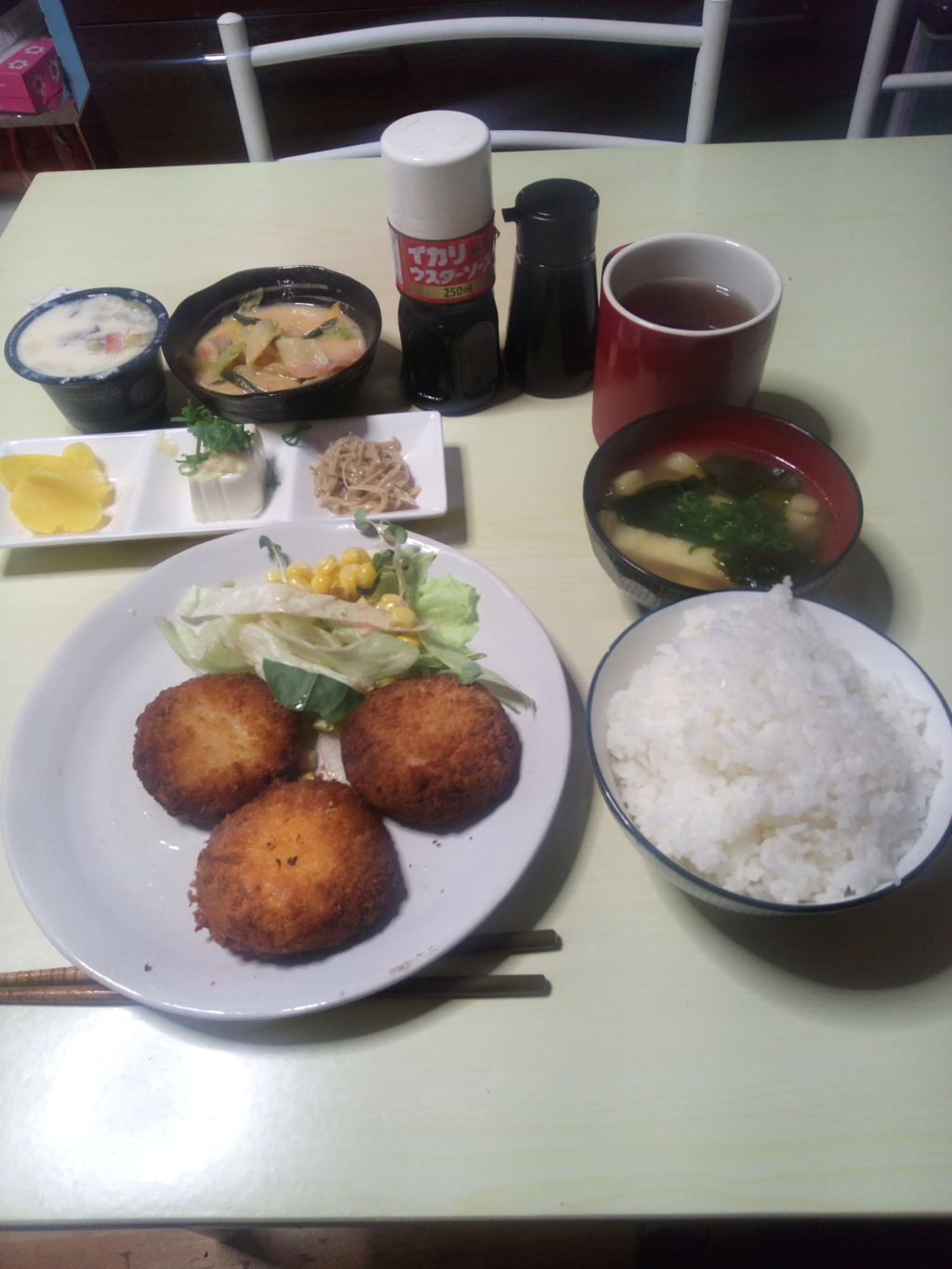 ミックスカツ定食　20210215