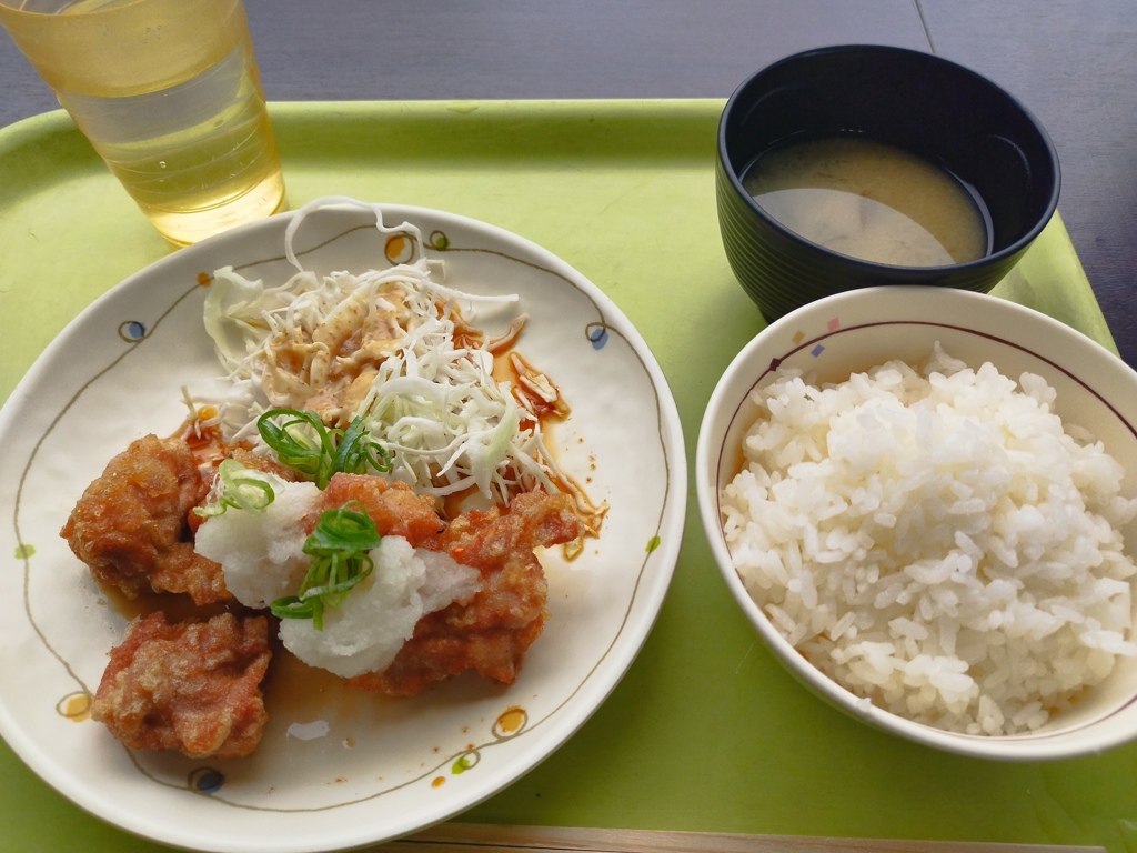 鳥ポン酢唐揚げ定食　502円