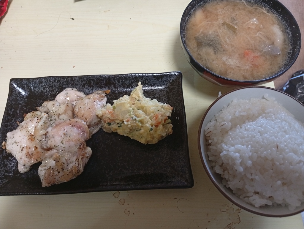 チキンバジル定食