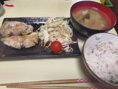 バジルチキン定食