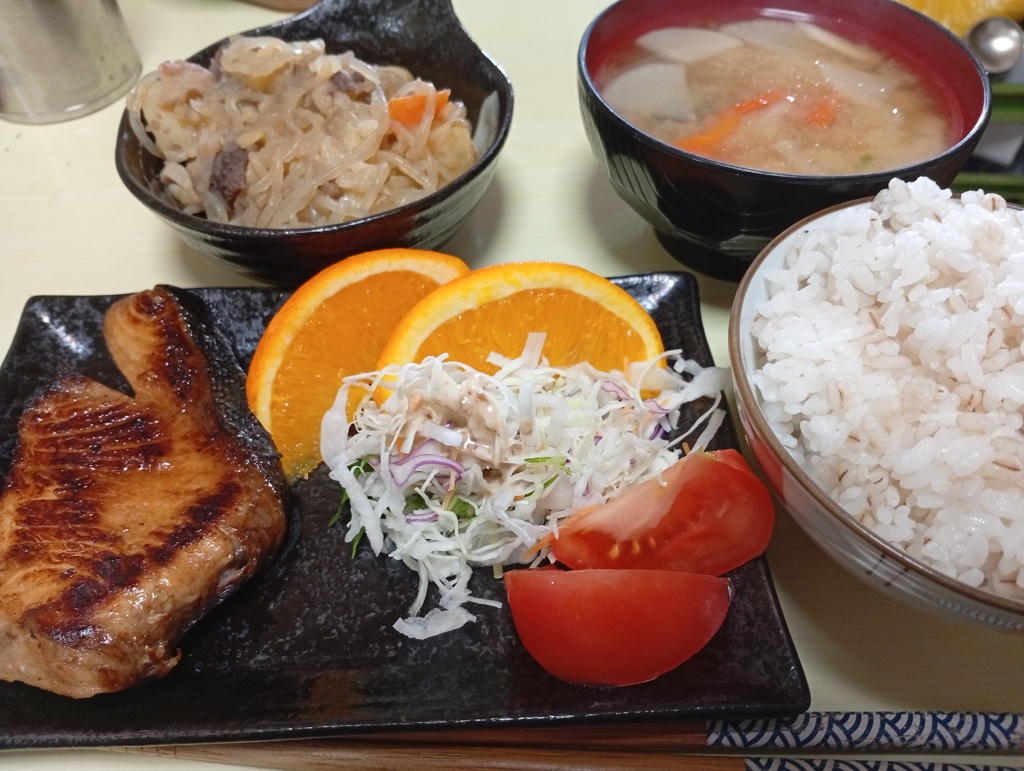 ブリ照り定食