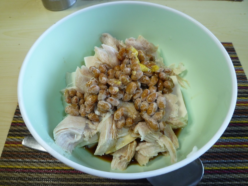 納豆　ささみ　豆腐　20200508